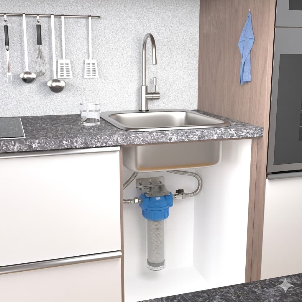 WM Aquatec Home Edition Wasserfilter unter der Spüle installiert